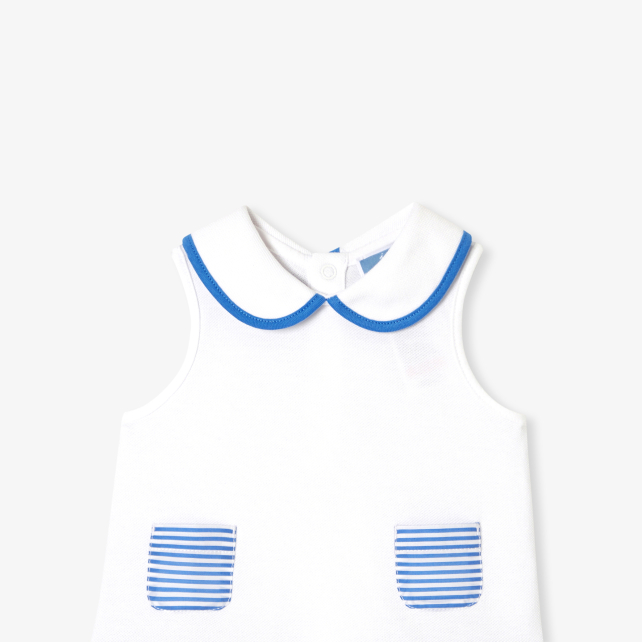 Baby girl dress in cotton piqué Baby girl dress in cotton piqué