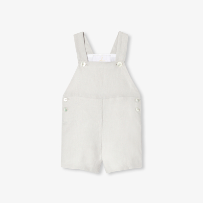Baby boy linen overalls