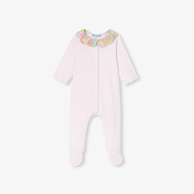 Baby girl sleepsuit in interlock Baby girl sleepsuit in interlock