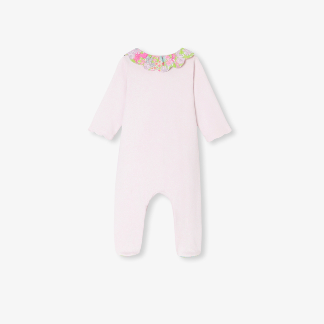 Baby girl sleepsuit in interlock Baby girl sleepsuit in interlock