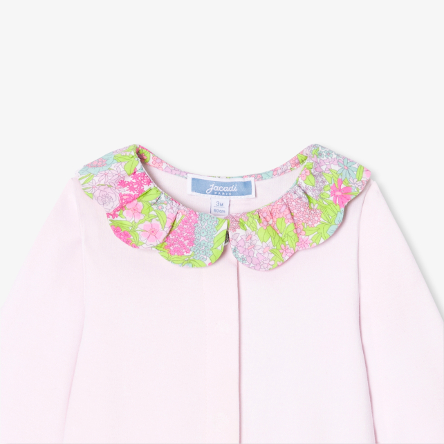 Baby girl sleepsuit in interlock Baby girl sleepsuit in interlock