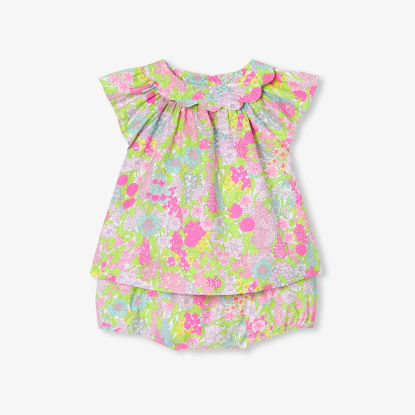 Ensemble bébé fille en tissu Liberty