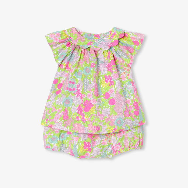 Baby girl set in Liberty fabrics Baby girl set in Liberty fabrics