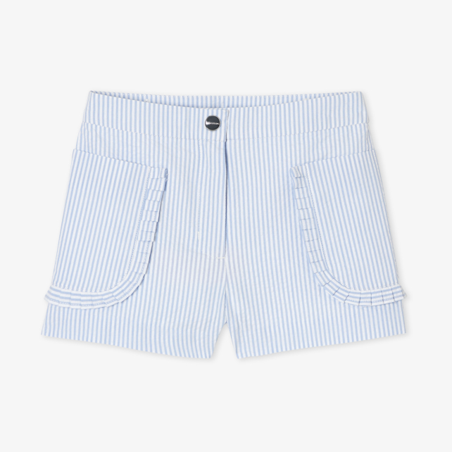 Short enfant fille en seersucker Short enfant fille en seersucker
