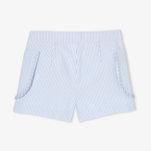 Short enfant fille en seersucker Short enfant fille en seersucker