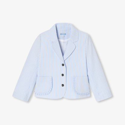 Veste enfant fille en seersucker