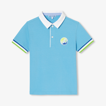Boy polo shirt in cotton piqué