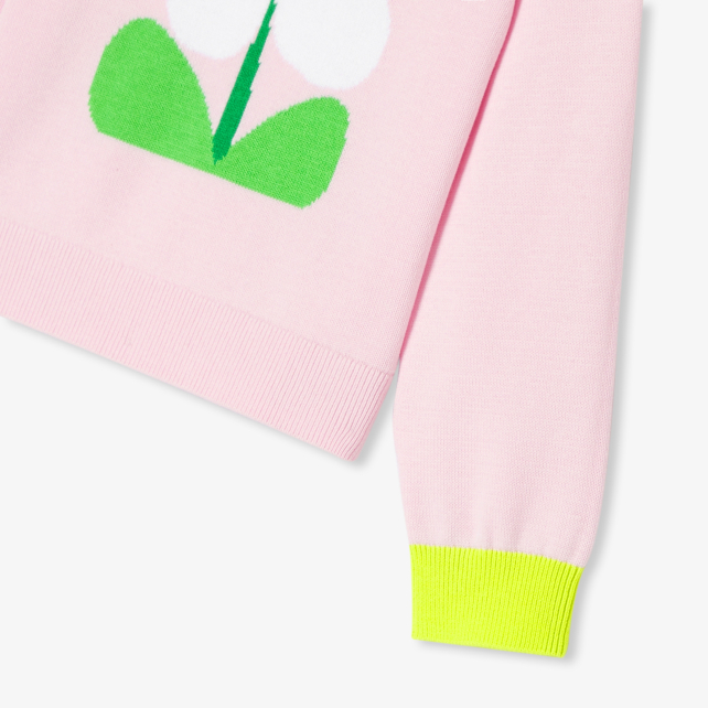 Pull enfant fille intarsia fleur Pull enfant fille intarsia fleur