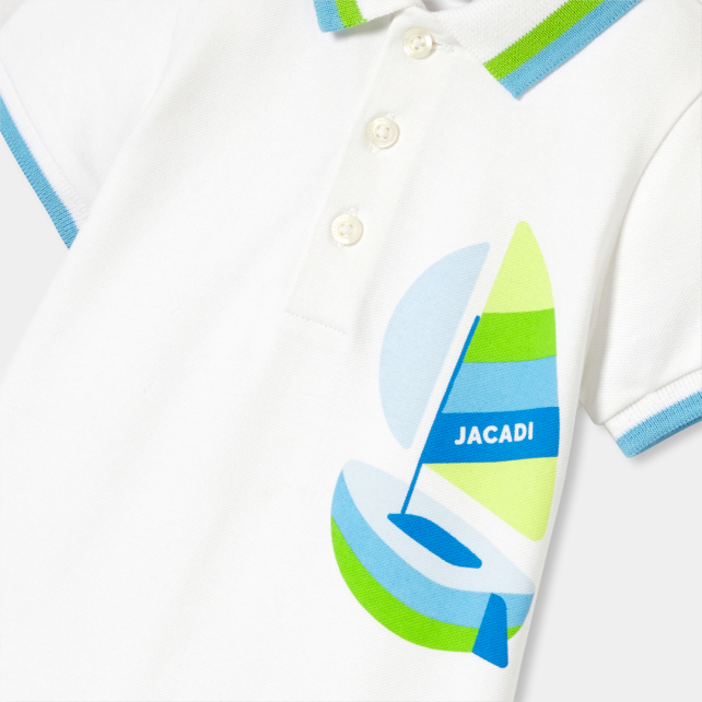 Baby boy jumpsuit in cotton piqué Baby boy jumpsuit in cotton piqué