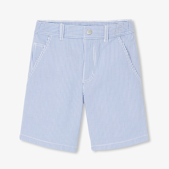 Boy Bermuda shorts in striped twill Boy Bermuda shorts in striped twill