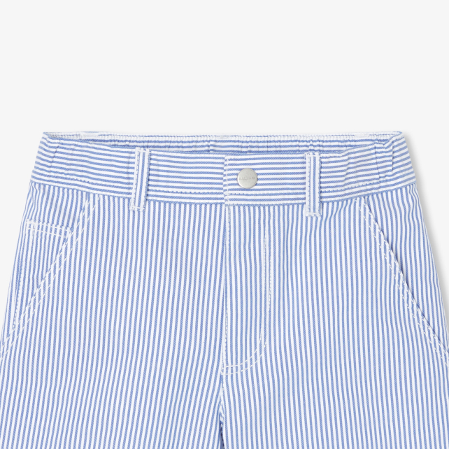 Boy Bermuda shorts in striped twill Boy Bermuda shorts in striped twill