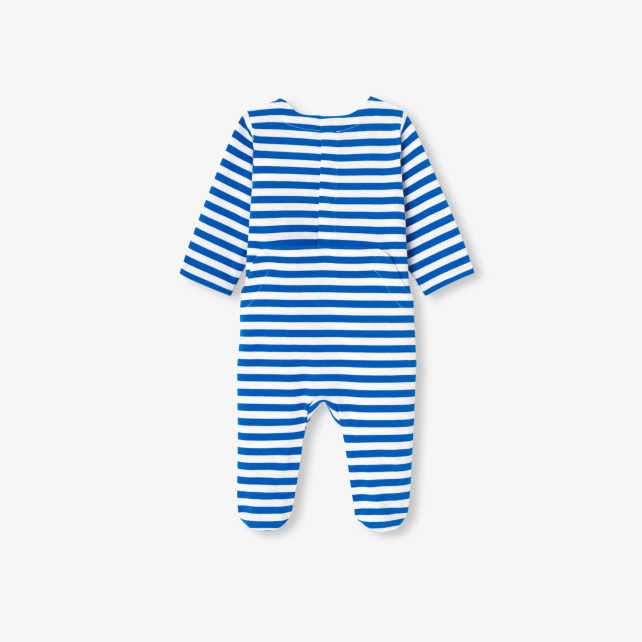 Baby boy pyjamas in striped jersey Baby boy pyjamas in striped jersey