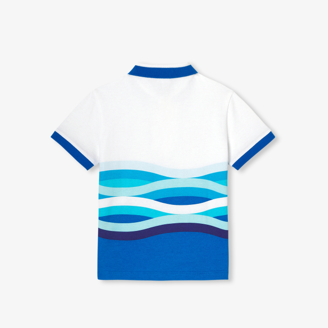 Boy polo shirt in mini piqué Boy polo shirt in mini piqué
