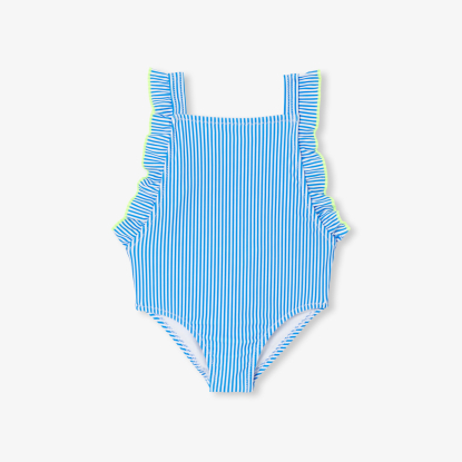Baby girl swimsuit with stripes