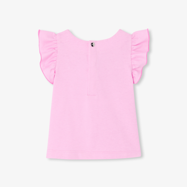 Baby girl T-shirt with ruffled sleeves Baby girl T-shirt with ruffled sleeves