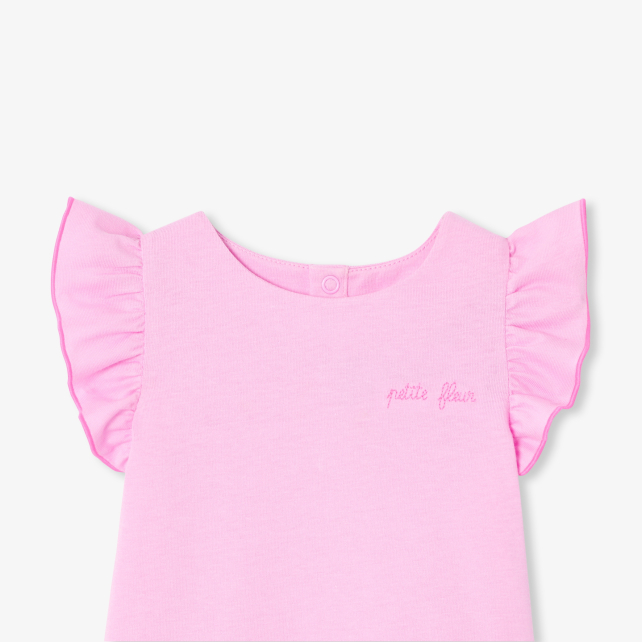 Baby girl T-shirt with ruffled sleeves Baby girl T-shirt with ruffled sleeves