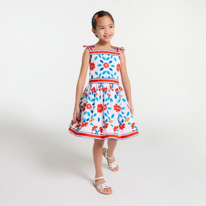 Girl dress in poplin