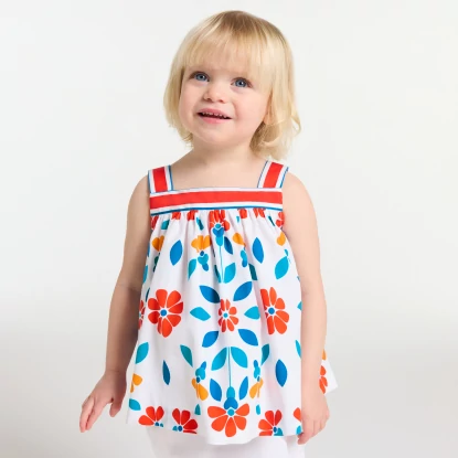 Baby girl blouse in poplin