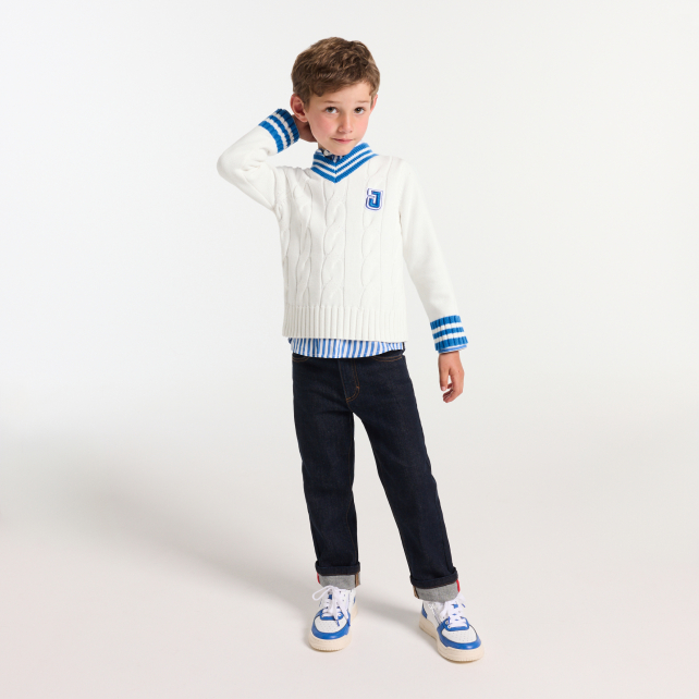 Children cotton cricket sweater