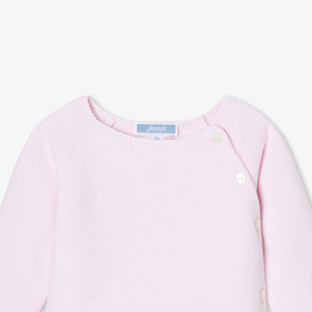 Baby girl set in garter stitch Baby girl set in garter stitch