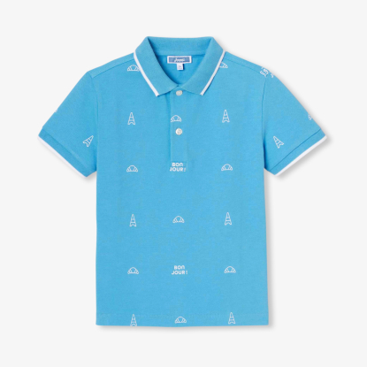 Boy polo shirt in cotton piqué