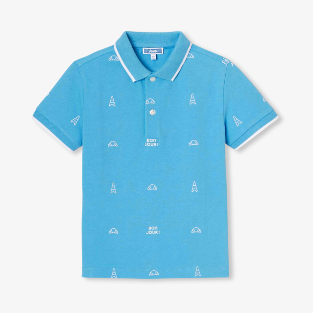Boy polo shirt in cotton piqué Boy polo shirt in cotton piqué