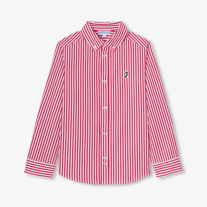 Children shirt in striped poplin