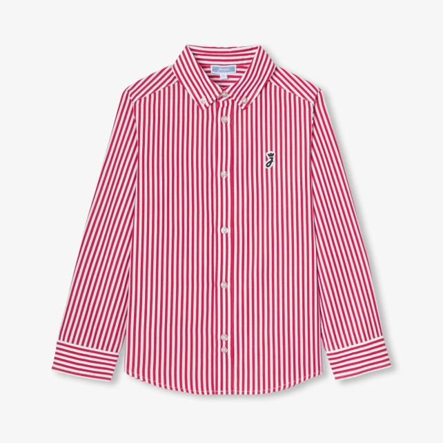 Children shirt in striped poplin
