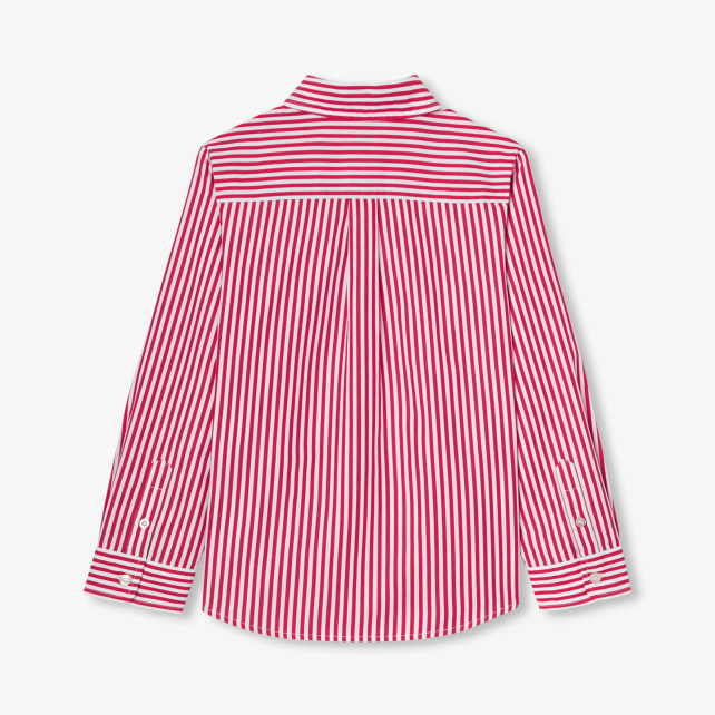 Children shirt in striped poplin