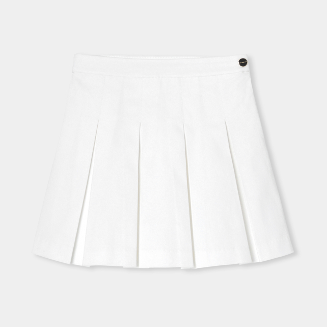 Girl pleated skirt in gabardine Girl pleated skirt in gabardine