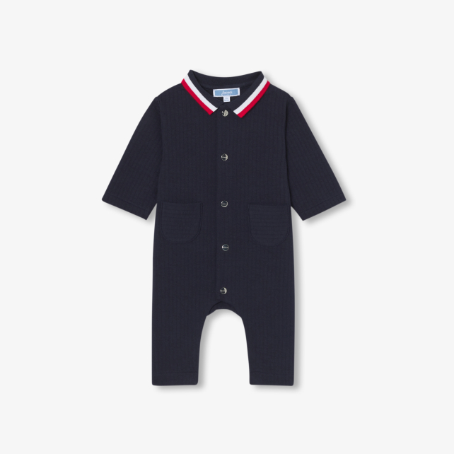 Baby boy jumpsuit in quilted jersey Baby boy jumpsuit in quilted jersey