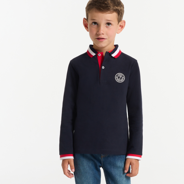 Boy polo shirt in cotton piqué Boy polo shirt in cotton piqué