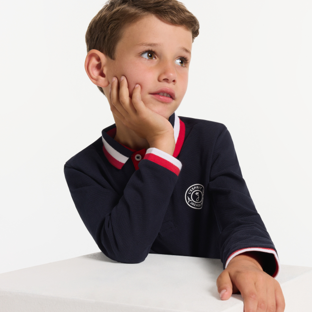 Boy polo shirt in cotton piqué Boy polo shirt in cotton piqué