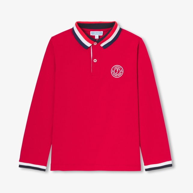 Boy polo shirt in cotton piqué Boy polo shirt in cotton piqué