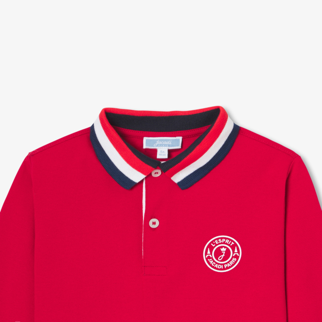 Boy polo shirt in cotton piqué Boy polo shirt in cotton piqué