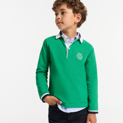 Boy polo shirt in cotton piqué