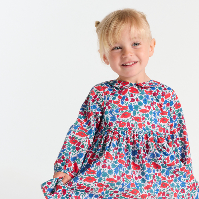 Baby girl dress in Liberty fabric Baby girl dress in Liberty fabric