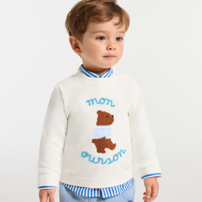 Baby boy cotton jumper