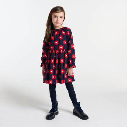 Girl dress in milleraies velvet