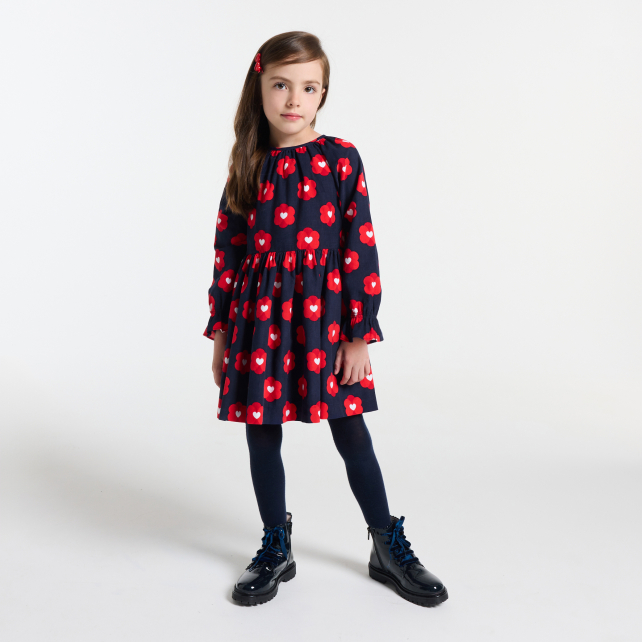 Girl dress in milleraies velvet  Girl dress in milleraies velvet