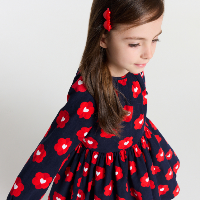 Girl dress in milleraies velvet  Girl dress in milleraies velvet