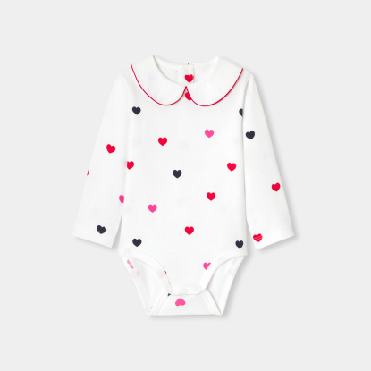 Body bébé fille en coton interlock