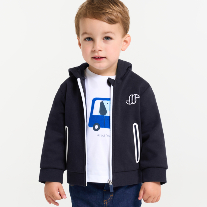 Baby boy fleece zip-up sweatshirt
