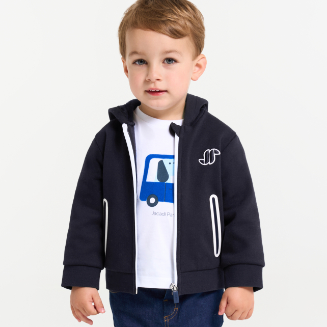 Baby boy fleece zip-up sweatshirt Baby boy fleece zip-up sweatshirt
