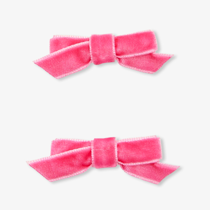 Baby girl duo of barrettes with small bow