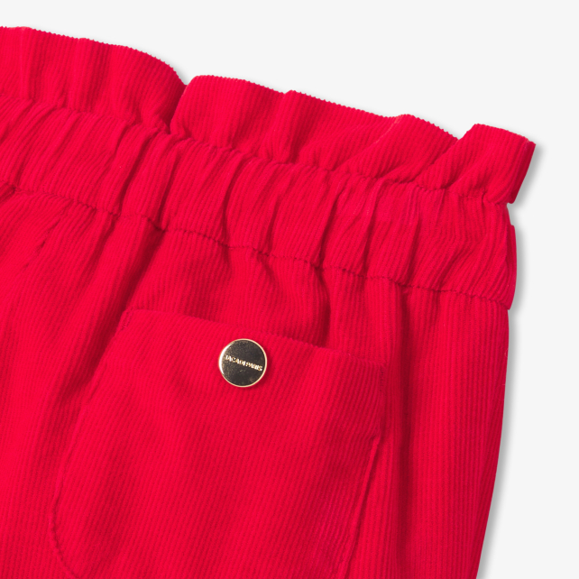 Baby girl trousers in milleraies velvet Baby girl trousers in milleraies velvet