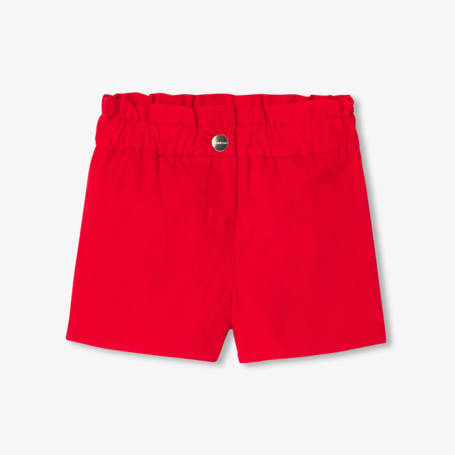 Baby girl shorts in milleraies velvet Baby girl shorts in milleraies velvet