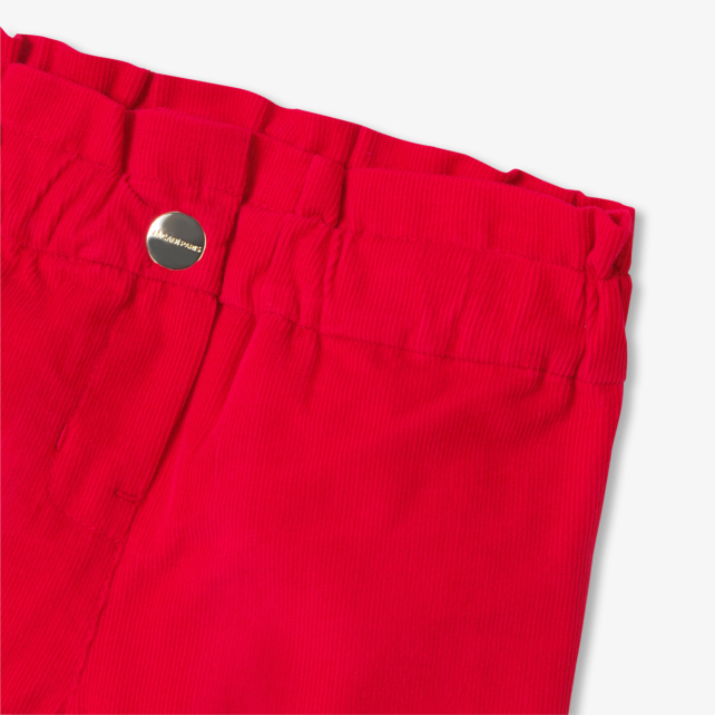 Baby girl shorts in milleraies velvet Baby girl shorts in milleraies velvet