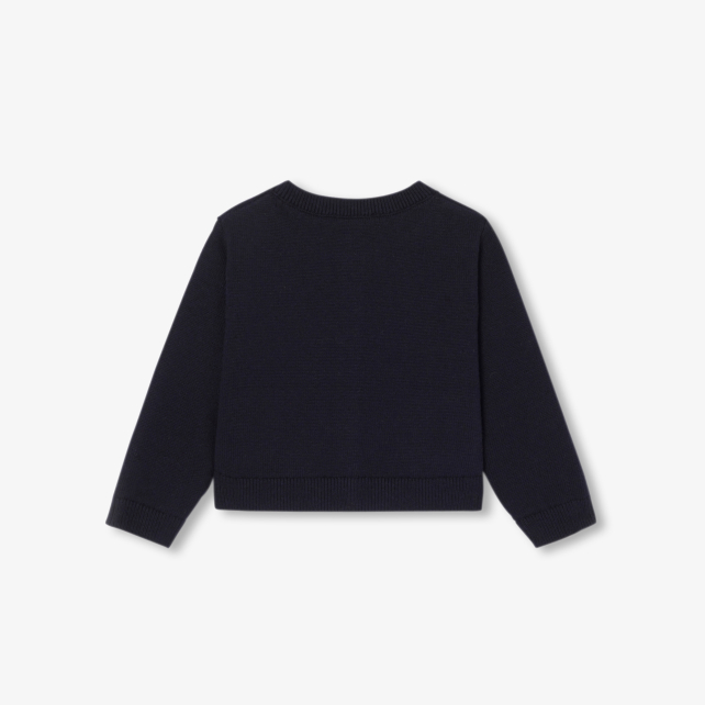 Baby girl cardigan in cotton and wool Baby girl cardigan in cotton and wool