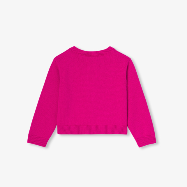 Baby girl cardigan in cotton and wool Baby girl cardigan in cotton and wool